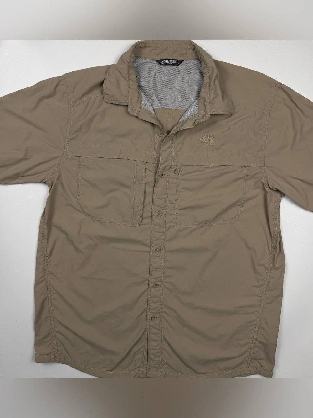The North Face Men's Lightweight Beige Button-Front